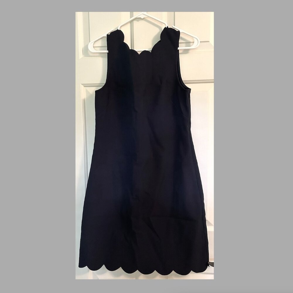 J.crew Navy Scalloped Dress Size 8